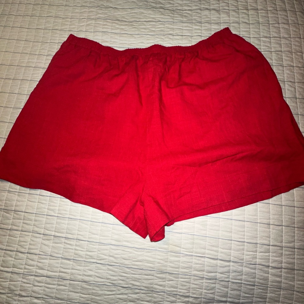 Princess Polly Red High Waist Shorts‎